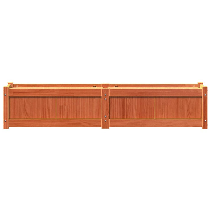 Jardinieră de grădină, maro ceruit, 150x31x31 cm lemn masiv pin WALTI