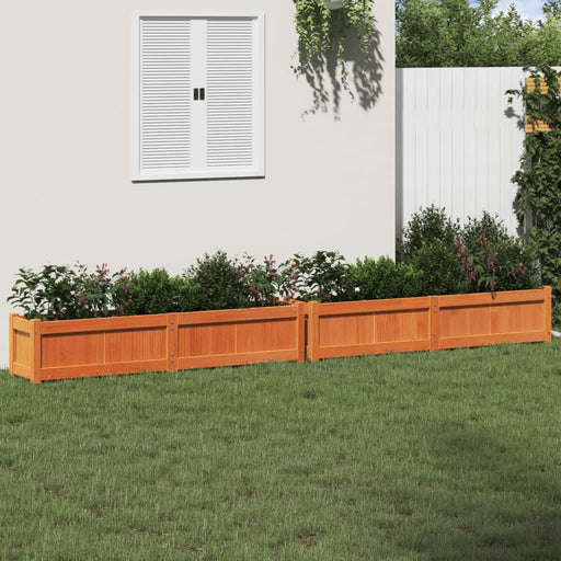 Jardiniere de grădină, 2 buc., maro ceruit, lemn masiv de pin - WALTI WALTI