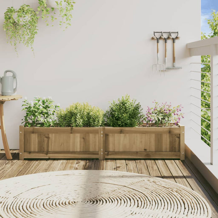 Jardinieră de grădină, 150x31x31 cm, lemn de pin tratat - WALTI WALTI