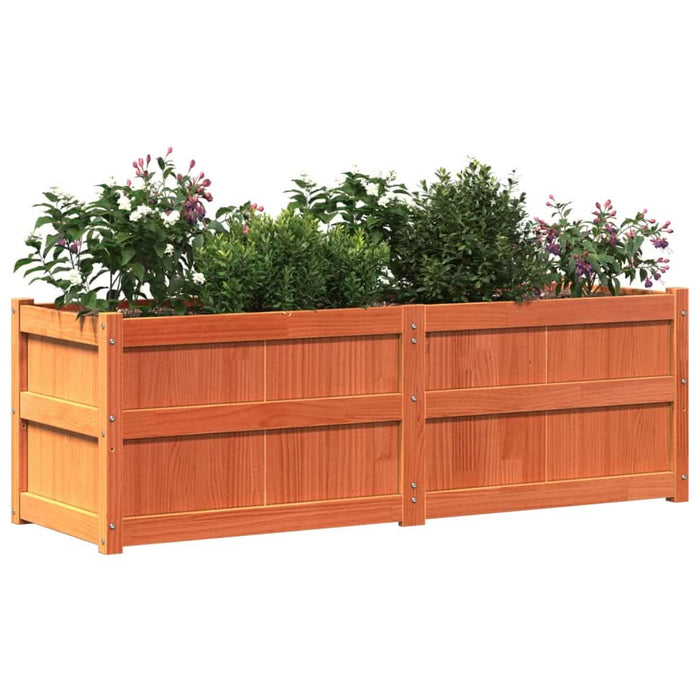 Jardinieră de grădină, maro ceruit, 150x50x50 cm lemn masiv pin - WALTI WALTI