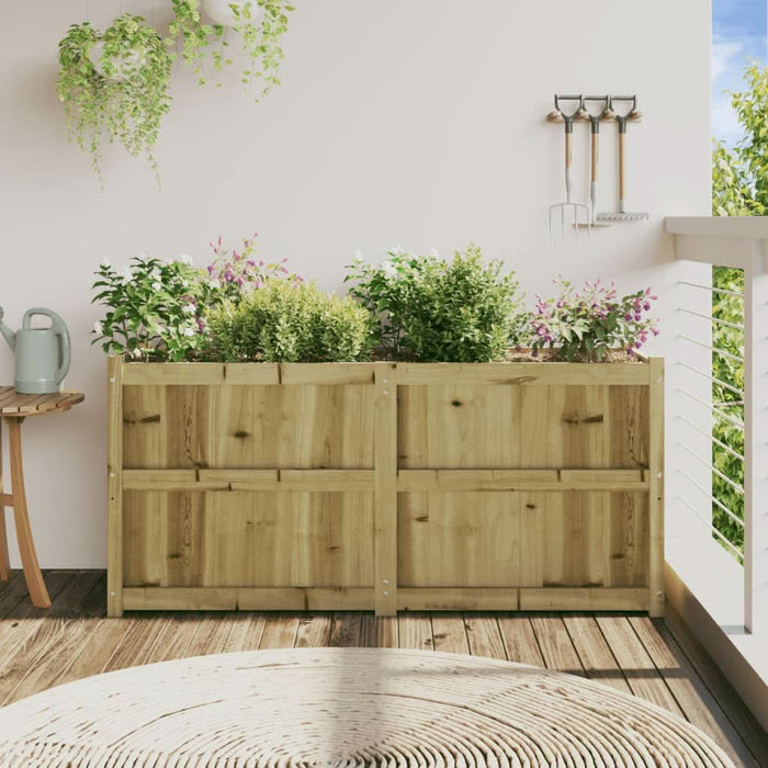 Jardinieră de grădină, 150x50x70 cm, lemn de pin impregnat - WALTI WALTI