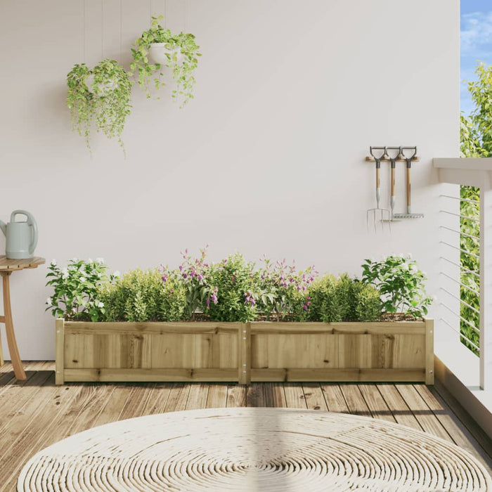 Jardinieră de grădină, 180x31x31 cm, lemn de pin tratat - WALTI WALTI