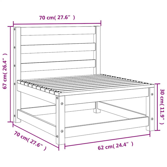 Canapele grădină fără cotiere, 2 buc., alb, 70x70x67 cm WALTI