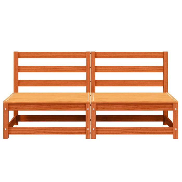 Canapele grădină fără cotiere, 2 buc., maro ceruit, 70x70x67 cm - WALTI WALTI