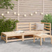 Canapea de grădină cu taburet și 2 locuri, lemn masiv pin - WALTI WALTI