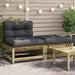 Canapea de grădină fără cotiere, cu perne și taburet - WALTI WALTI