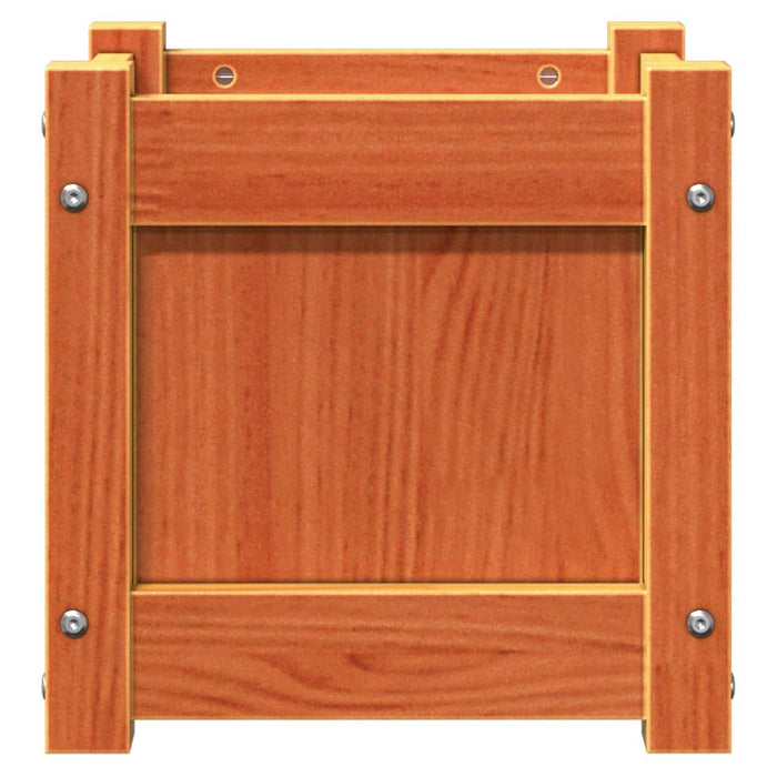 Jardinieră de grădină, maro ceruit, 31x31x31 cm, lemn masiv pin - WALTI WALTI