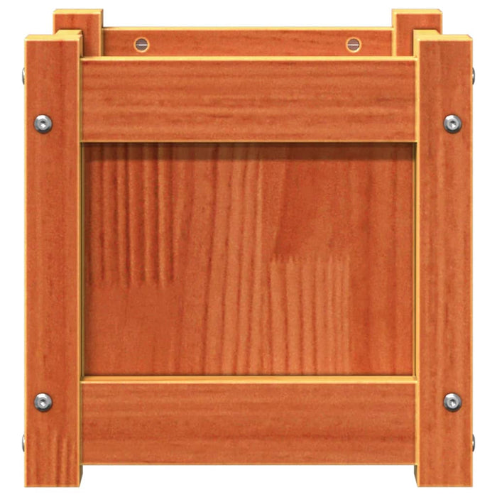 Jardinieră de grădină, maro ceruit, 31x31x31 cm, lemn masiv pin - WALTI WALTI