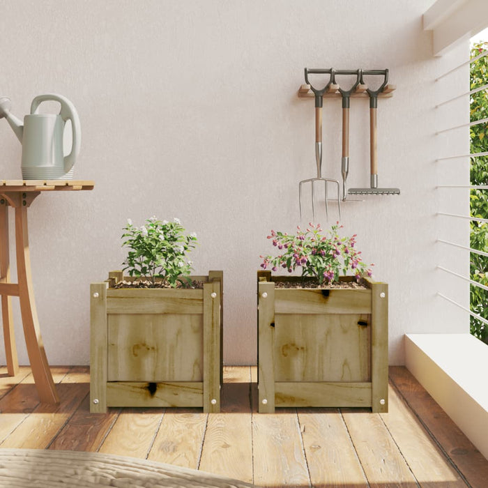 Jardiniere de gradina , 2 buc., lemn de pin impregnat - WALTI WALTI