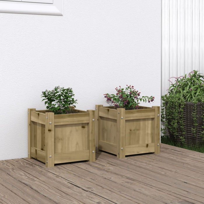 Jardiniere de gradina , 2 buc., lemn de pin impregnat - WALTI WALTI