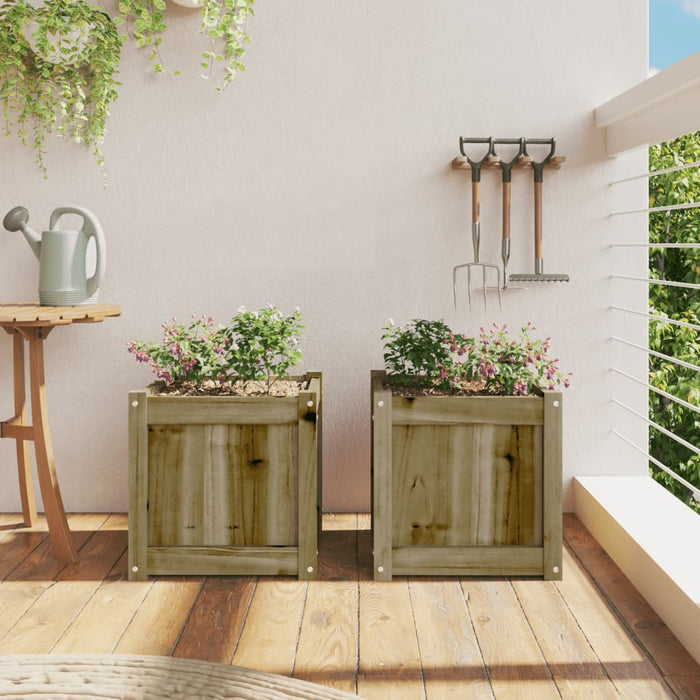 Jardiniere de gradina , 2 buc., lemn de pin impregnat - WALTI WALTI