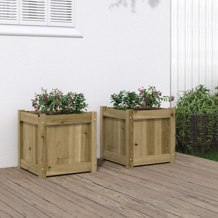 Jardiniere de gradina , 2 buc., lemn de pin impregnat - WALTI WALTI