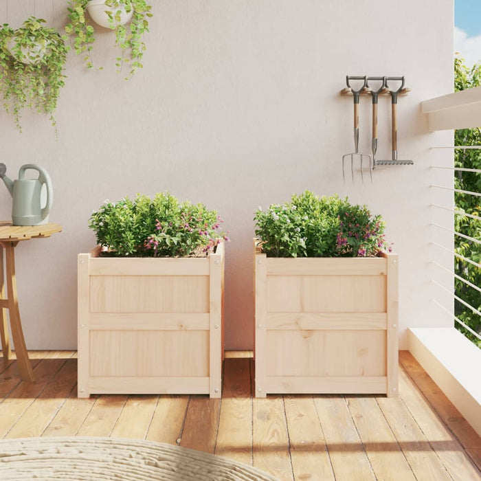 Jardiniere de grădină, 2 buc., lemn masiv de pin - WALTI WALTI