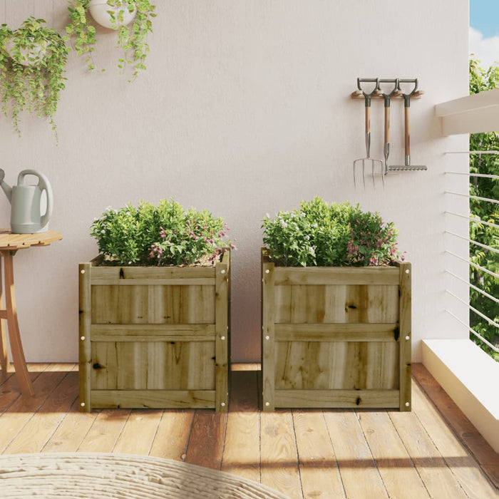 Jardiniere de gradina , 2 buc., lemn de pin impregnat - WALTI WALTI