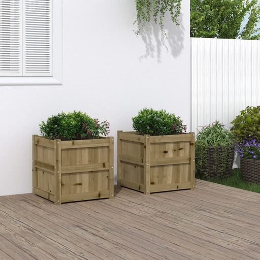 Jardiniere de gradina , 2 buc., lemn de pin impregnat - WALTI WALTI
