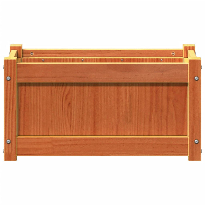 Jardinieră de grădină, maro ceruit, 60x31x31 cm, lemn masiv pin WALTI
