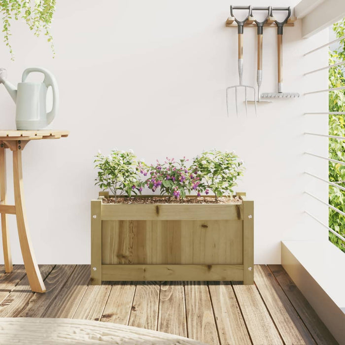 Jardinieră de grădină, 60x31x31 cm, lemn de pin impregnat - WALTI WALTI