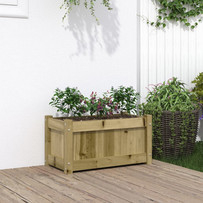 Jardinieră de grădină, 60x31x31 cm, lemn de pin impregnat - WALTI WALTI