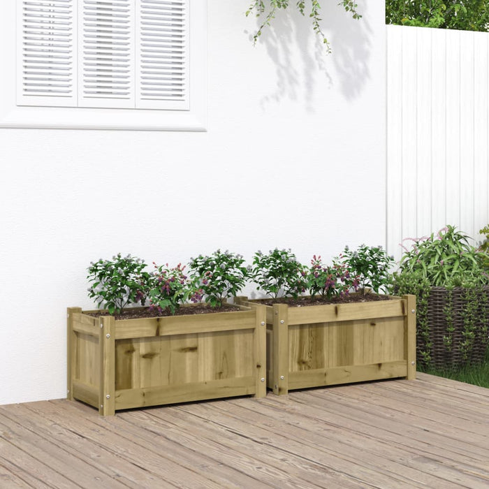 Jardiniere de gradina , 2 buc., lemn de pin impregnat - WALTI WALTI