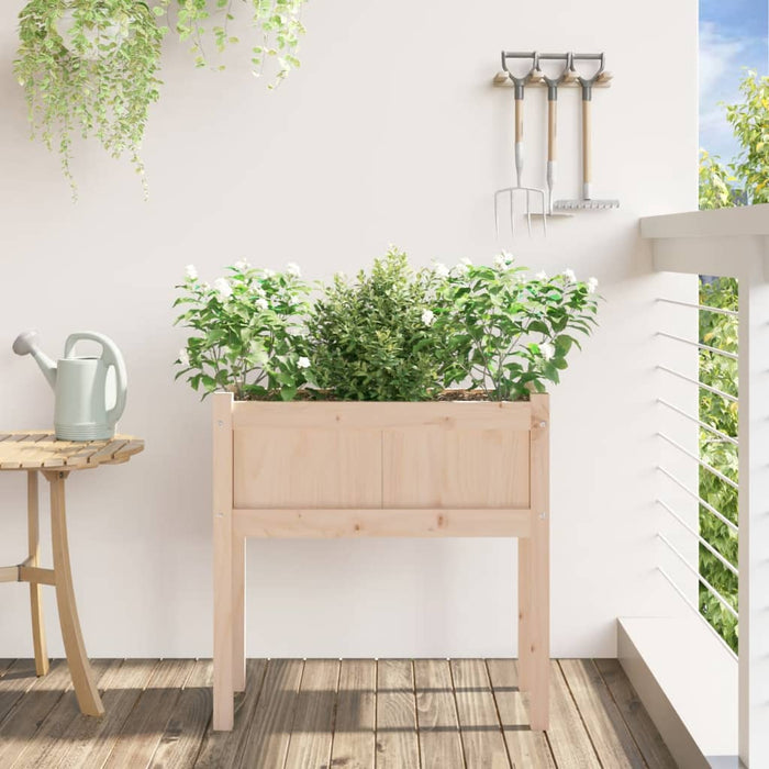 Jardinier de grădină cu picioare, 70x31x70cm, lemn masiv de pin - WALTI WALTI