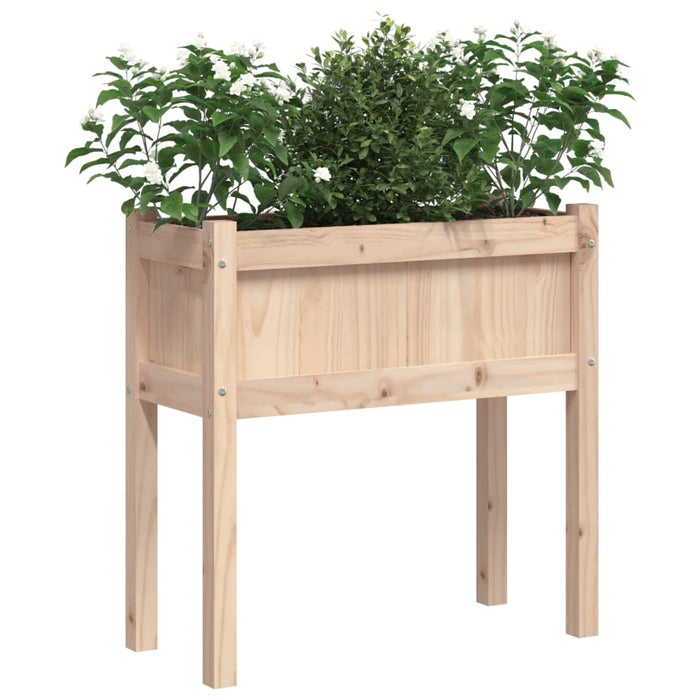 Jardinier de grădină cu picioare, 70x31x70cm, lemn masiv de pin - WALTI WALTI