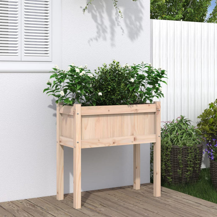 Jardinier de grădină cu picioare, 70x31x70cm, lemn masiv de pin - WALTI WALTI