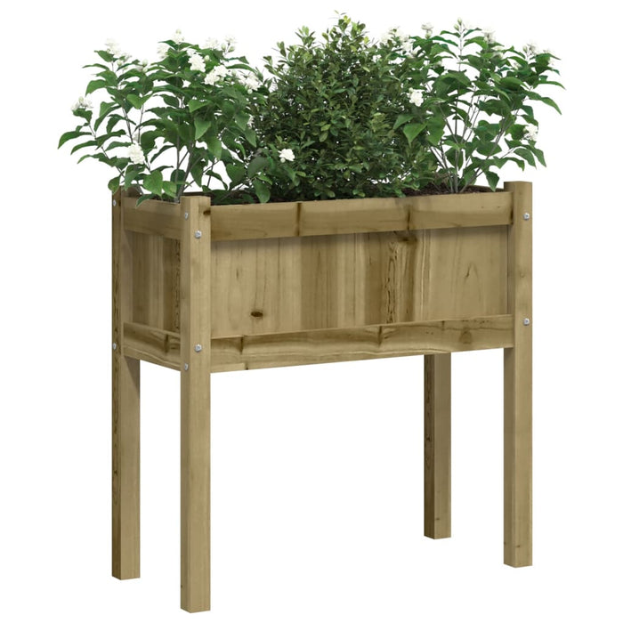 Jardinier de grădină cu picioare, 70x31x70 cm, lemn pin tratat - WALTI WALTI