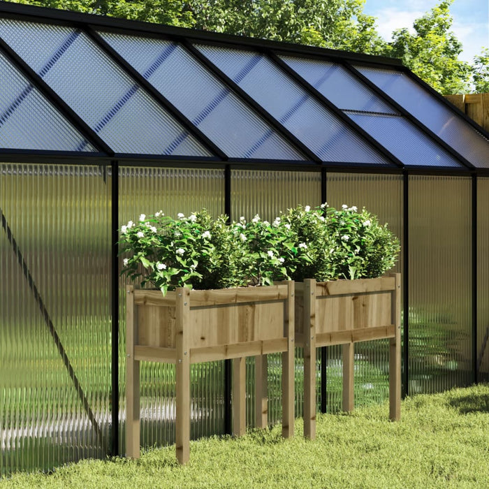 Jardiniere de gradina cu picioare 2 buc. lemn de pin impregnat - WALTI WALTI