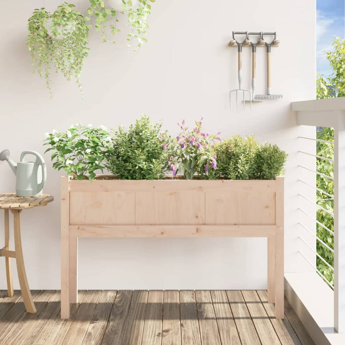 Jardinieră de grădină cu picioare 110x31x70cm lemn masiv de pin - WALTI WALTI