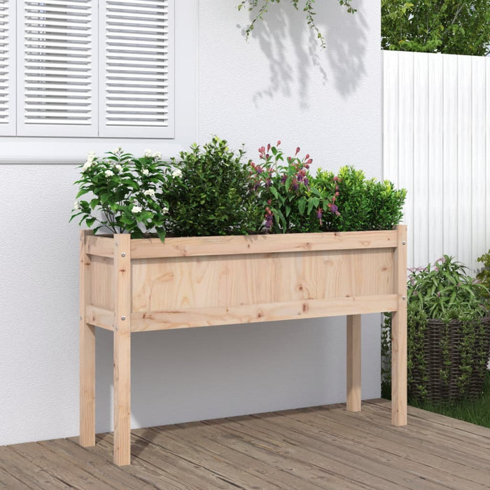 Jardinieră de grădină cu picioare 110x31x70cm lemn masiv de pin - WALTI WALTI