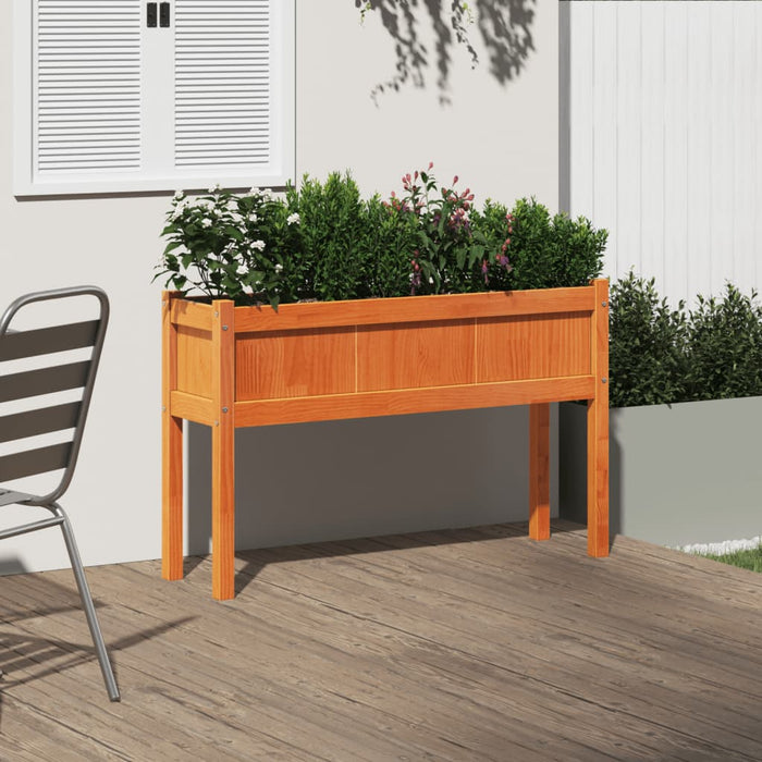 Jardinieră grădină cu picioare maro ceruit 110x31x70cm lemn pin - WALTI WALTI