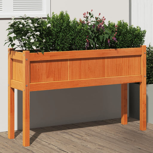 Jardinieră grădină cu picioare maro ceruit 110x31x70cm lemn pin - WALTI WALTI