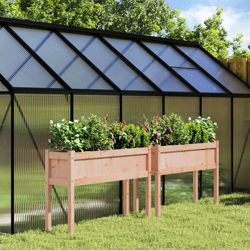Jardiniere de grădină cu picioare, 2 buc., lemn masiv Douglas - WALTI WALTI