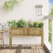 Jardinier de grădină cu picioare, 110x31x70 cm, lemn pin tratat - WALTI WALTI