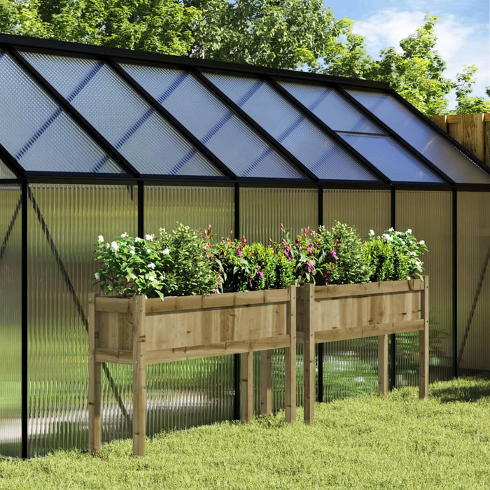 Jardiniere de gradina cu picioare 2 buc. lemn de pin impregnat - WALTI WALTI