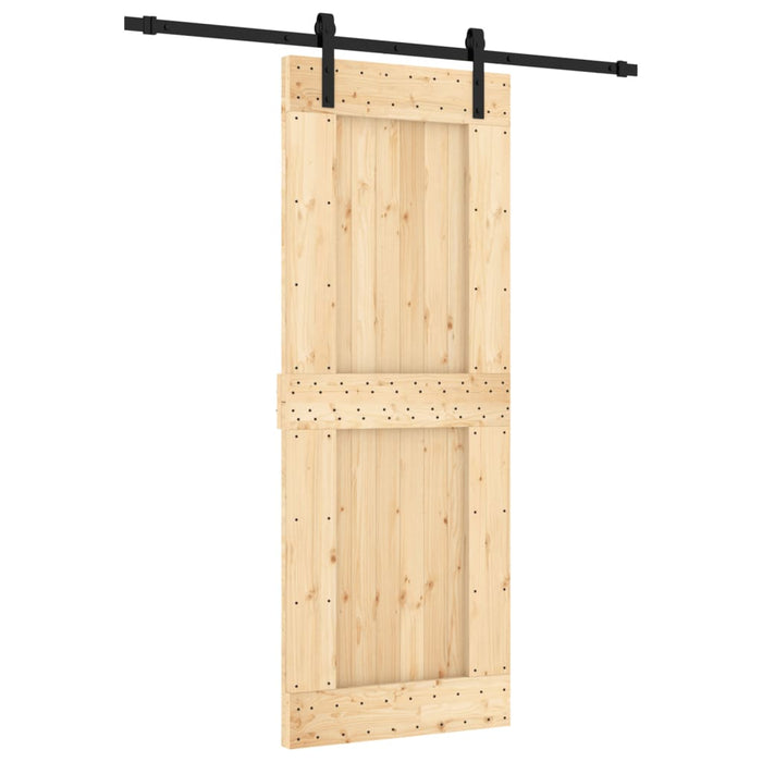 Ușă glisantă cu set de feronerie 80x210 cm, lemn masiv de pin - WALTI WALTI