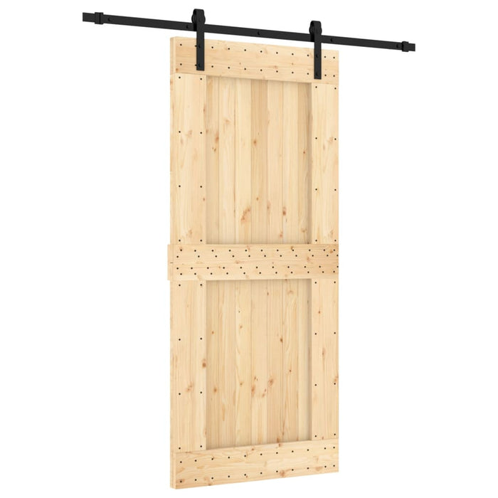 Ușă glisantă cu set feronerie, 90x210 cm, lemn masiv de pin - WALTI WALTI