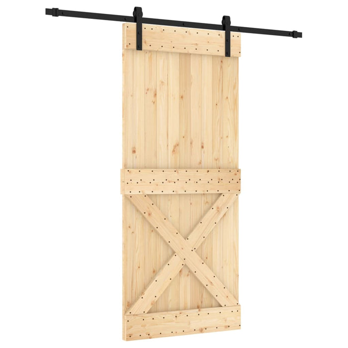 Ușă glisantă cu set feronerie, 90x210 cm, lemn masiv de pin - WALTI WALTI