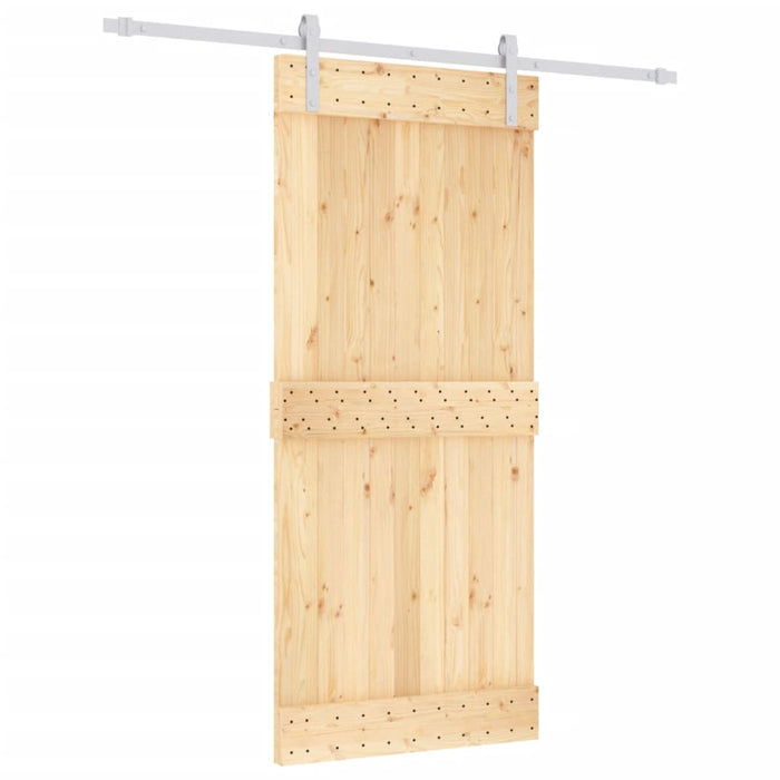 Ușă glisantă cu set feronerie, 90x210 cm, lemn masiv de pin - WALTI WALTI