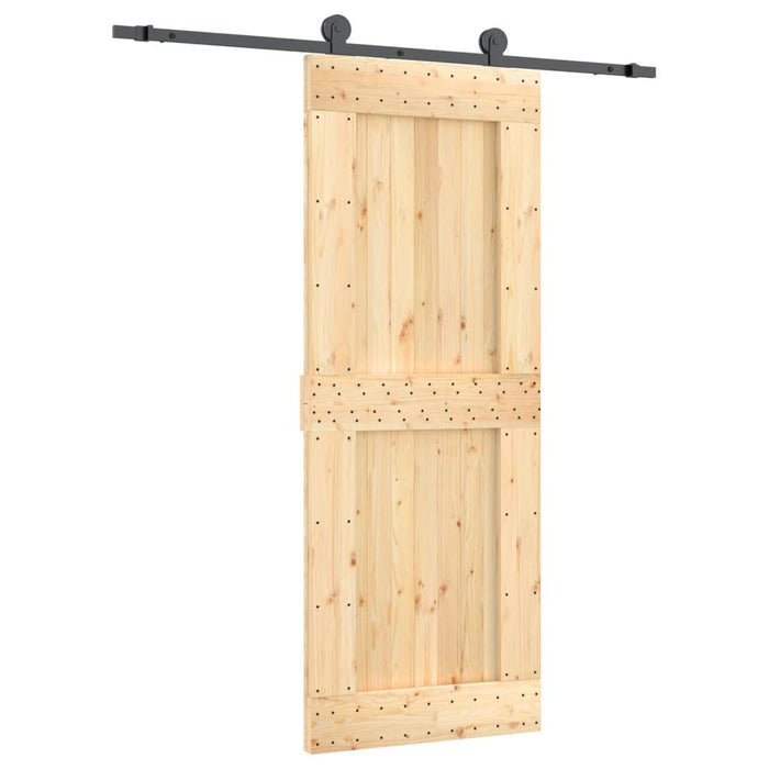 Ușă glisantă cu set de feronerie 80x210 cm, lemn masiv de pin - WALTI WALTI