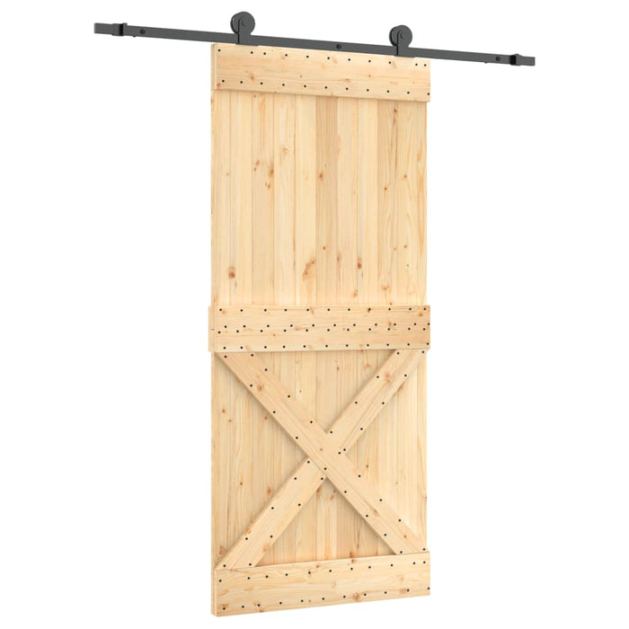 Ușă glisantă cu set feronerie, 90x210 cm, lemn masiv de pin - WALTI WALTI