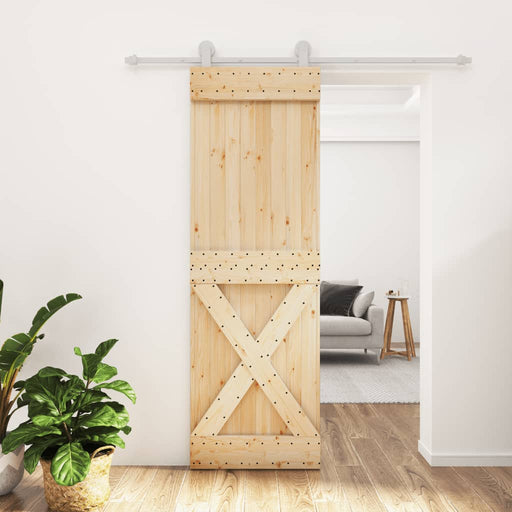 Ușă glisantă cu set de feronerie 70x210 cm, lemn masiv de pin - WALTI WALTI