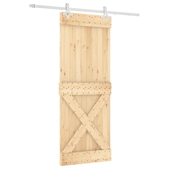 Ușă glisantă cu set de feronerie 80x210 cm, lemn masiv de pin - WALTI WALTI