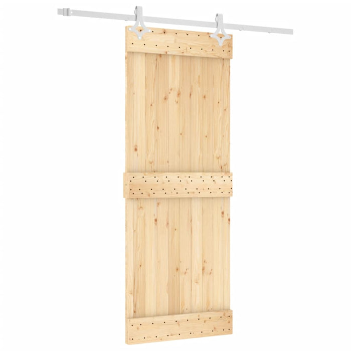 Ușă glisantă cu set de feronerie 80x210 cm, lemn masiv de pin - WALTI WALTI