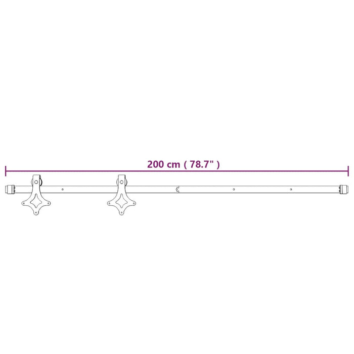 Ușă glisantă cu set de feronerie 85x210 cm, lemn masiv de pin - WALTI WALTI