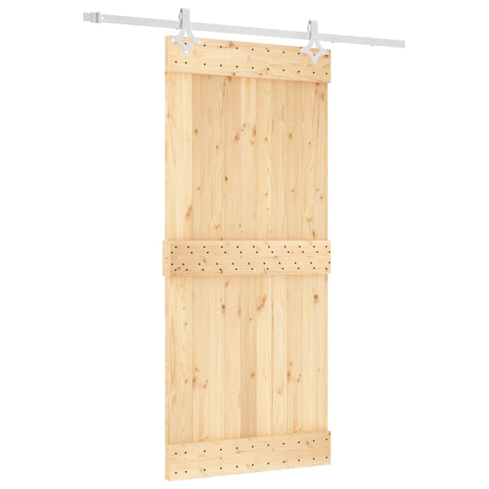 Ușă glisantă cu set feronerie, 90x210 cm, lemn masiv de pin - WALTI WALTI