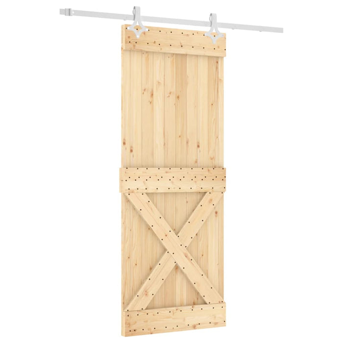 Ușă glisantă cu set de feronerie 80x210 cm, lemn masiv de pin - WALTI WALTI