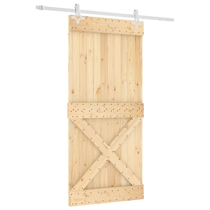 Ușă glisantă cu set de feronerie 95x210 cm, lemn masiv de pin - WALTI WALTI