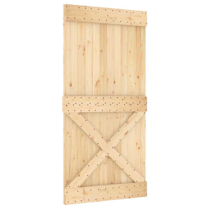 Ușă glisantă cu set feronerie, 100x210 cm, lemn masiv de pin - WALTI WALTI