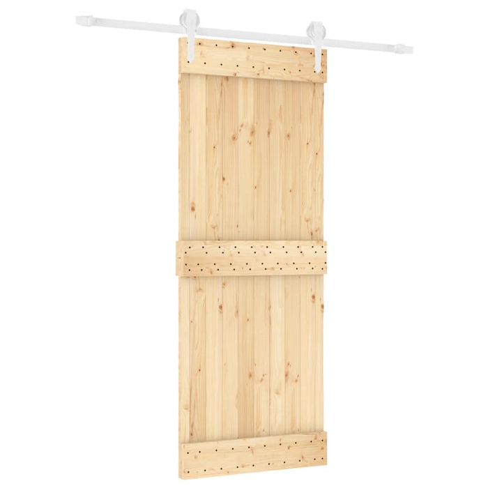 Ușă glisantă cu set de feronerie 80x210 cm, lemn masiv de pin - WALTI WALTI